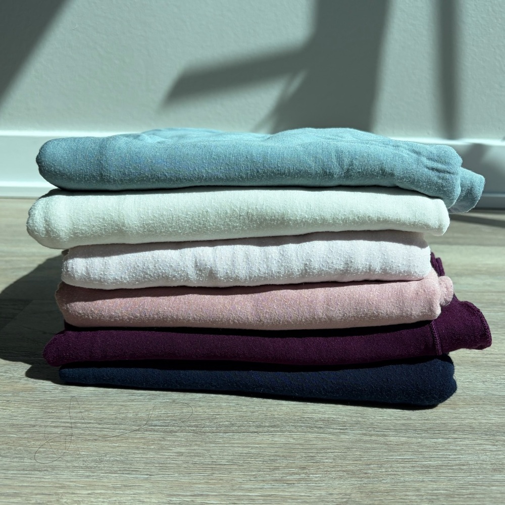 Lot of 6 Jersey Hijabs in Navy, Purple, Pink, Blush, Ivory, and Blue